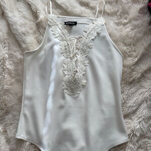 Express Cream Lace bodysuit